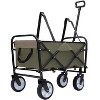 Vynxaria 440lbs Collapsible Wagon Cart with Strapping System & 3-Piece Liner Set ¨C All-Terrain for Camping, Shopping - 3 of 4