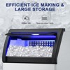 Velieta Commercial Ice Maker 260Lbs/24H, Ice Machine 72pcs Ice Cubes, Freestanding Ice Maker Machine with Water Line and Filter, 55Lbs Storage Ice Bin - 3 of 4