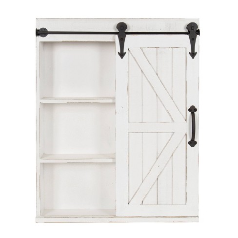 OKD Bathroom Floor Cabinet, Farmhouse Storage Cabinet with Sliding