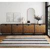 Nathan James Set of 4 Enloe Console Table with Wood Doors Black - 2 of 4