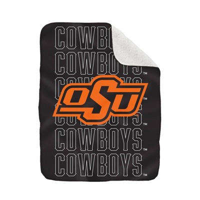 NCAA Oklahoma State Cowboys Collegiate Echo Wordmark Plush Throw Blanket