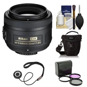 Nikon AF-S DX NIKKOR 35mm f/1.8G Lens - 3 UV/CPL/ND8 Filters - Package - 1 of 4