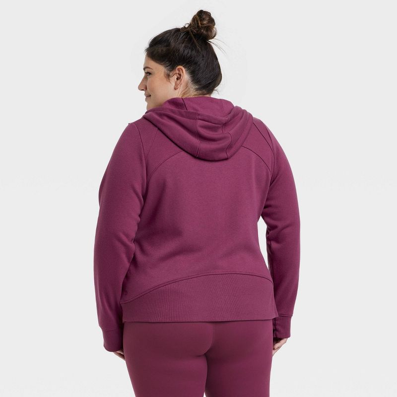 Women's Fleece Full Zip Hoodie - All In Motion™, 3 of 10