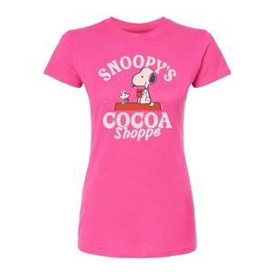 Women's - Peanuts - Snoopys Cocoa Shoppe Fitted Graphic T-Shirt - 1 of 3