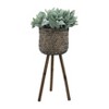 Okak Bamboo Tall Patio Planters Set of 3(S+M+L)/2(S+M) Decorative Flower  Pots for Herbs, Vegetables, Fruits, Indoor/Outdoor,6 Options - 4 of 4
