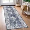 coucheta Washable Vintage Medallion Rug for Bedroom, Farmhouse Non-Slip Retro Floral Print Distressed Carpet, for Living Room, Dining Room, Office - 2 of 4