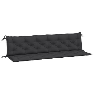vidaXL Garden Bench Cushions 2pcs Black 78.7"x19.7"x2.8" Oxford Fabric - Patio, Indoor/Outdoor Use, Water-Resistant - 1 of 4