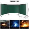 3 Panel Vinyl Welding Screen with Metal Frame,Flame-Resistant Welding Protection Screen, Welding Screen Panel for Workshop,Industrial - 2 of 4