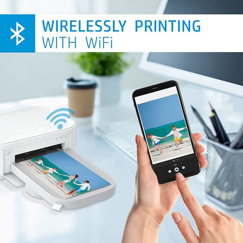 HP Sprocket Studio Plus WiFi Printer - Wirelessly Prints 4x6" Photos from Your iOS & Android Device, 2 of 6