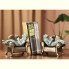 SPI Home Frogs Reading on Sofa Bookends – Whimsical Cast Metal Book Holder Set for Office, Library, or Kids’ Room Decor - 2 of 3