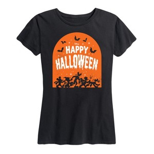 Women's - Disney - Happy Halloween Tombstone Short Sleeve Graphic T-Shirt - 1 of 4