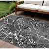 Charcoal Ivory And Gray Abstract Washable Indoor Outdoor Area Rug - 2 of 4