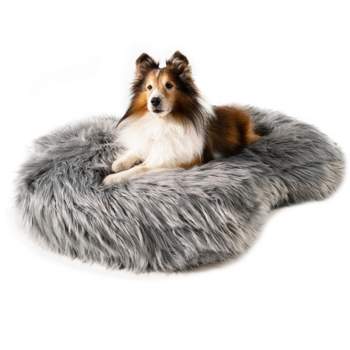 PAW BRANDS PupCloud Faux Fur Memory Foam Luxury Dog Bed
