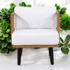 Mshliw Nic Club Chair, Modern Wicker Outdoor Chair with Acacia Wood Legs, Water-Resistant Cushions, Ideal for Patio and Garden - 2 of 4