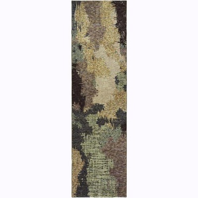 Oriental Weavers Evolution 8011B Blue/ Brown Indoor Area Rug - 2'6" x 12'