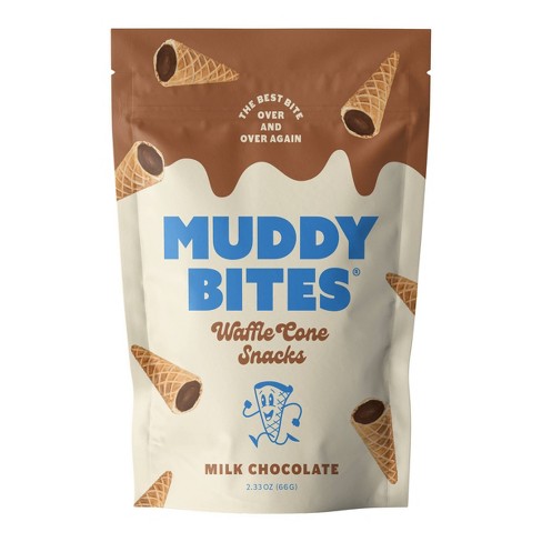 Muddy Bites Milk Chocolate Waffle Cone Snacks, 2.33 oz