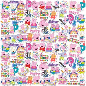 Peppa Pig Dance Party 100ct Vinyl Large Deluxe Stickers Variety Pack - 1 of 4