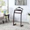 Proman Products - Windsor Executive Wardrobe Valet, Mens Valet Stand, Accessory & Clothes Organizer (Mahogany) - 2 of 4