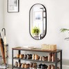 Oval Framed Wall Mirror Decorative Bathroom Vanity Mirror for Deco in Matte Black - 4 of 4