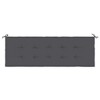 vidaXL Garden Bench Cushion 59.1"x19.7"x1.2", Anthracite Oxford Fabric, Weather Resistant, Non-Slip Design, Suitable for Indoor and Outdoor Use - 4 of 4