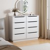 FONTOI Wood Dresser Chests of Drawers Dressers with 8 Drawer Large Capacity Clothing Storage Cabinet Bedroom Organizer, White, 47.2"* 15.74"*39.56" - 2 of 4