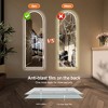65"x21" Arch Design LED Full Length Mirror ,Dimmable, High Definition & Explosion-Proof, Full-Length Standing or Wall-Mounted - Brightly Lit - 4 of 4