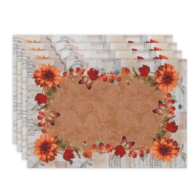 Laural Home Fall in Love Set of 4 13" x 19" Placemats
