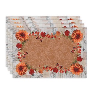Laural Home Fall in Love Set of 4 13" x 19" Placemats - 1 of 3