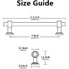attop 10 Pack Matt Gold Cabinet Pulls, 5 Inch(128mm) Hole Centers Cabinet Handles Kitchen Hardware Straight Bar for Cabinets and Drawer - 3 of 3