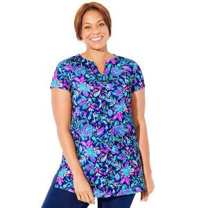 Swimsuits for All Women's Chlorine Resistant Swim Tunic (Plus Sizes Available) - 1 of 4