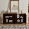 ORRD 65.2" Mid Century Buffet Cabinet with Storage, Geometric Accent Coffee & Wine Bar, Large Console for Living Room & Kitchen (Walnut) - 4 of 4