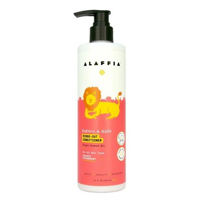 Image of Alaffia Baby and Kids' Detangling Rinse Out Conditioner - Coconut & Strawberry - 12 fl oz