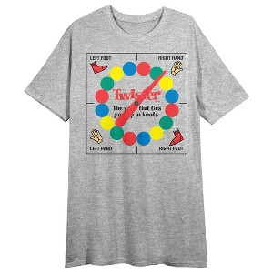 Twister Women's Heather Grey Short Sleeve Tee Shirt - 1 of 2