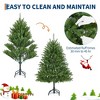 Christmas Tree, Prelit Artificial Christmas Tree with 200 Lights Foldable Stand On/Off Foot Pedal Holiday Decoration, Green - 4 of 4