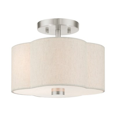 Livex Lighting Solstice 2 - Light Semi-Flush Mount in  Brushed Nickel