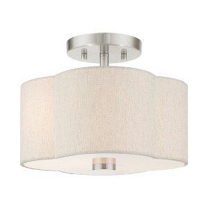 Livex Lighting Solstice 2 - Light Semi-Flush Mount in  Brushed Nickel - 1 of 1