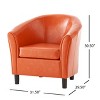 GDFStudio Gabriel Transitional Upholstered Tub Shape Club Chair - 3 of 4