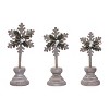 Transpac Wood 11 in. Multicolor Christmas Snowflake on Base Set of 3 - 2 of 4