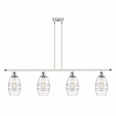 Vaz - 4 Light Stem Hung Island In Industrial Style-8.63 Inches Tall and 48 Inches Wide