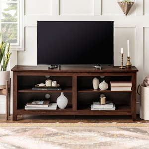 GDFStudio Holden Modern TV Stand with Adjustable Shelves and Open Storage - 1 of 4