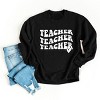 Simply Sage Market Teacher Stacked Wavy Heart Sweatshirt - 3 of 4