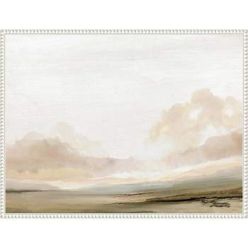 30"x23" Southern Landscape by Dan Hobday Framed Canvas Wall Art Print White - Amanti Art