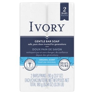 Ivory Gentle Bar Soap Original Scent 3.17 Oz., 2 Count - 1 of 4