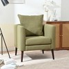 NicBex Fabric Upholstered Accent Chair with Wood Legs and Pillow,Modern Comfortable Arm Chairs for Bedroom,Reading Room - 2 of 4