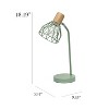 Simple Designs 18.19" Industrial Farmhouse Fusion Adjustable Cage Wire Accent Desk Lamp - 3 of 4