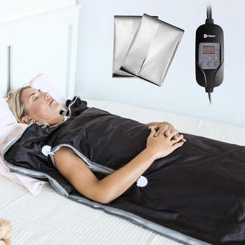 LifePro Portable Far Infrared Sauna Blanket for Home Detox - Calm Your Body and Mind, Large black Design for Effective Detoxification