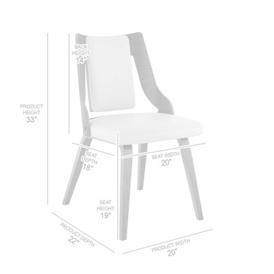 Gray Faux Leather and Black Wood Side Chair Set