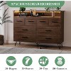 Jojoka 8 Drawer Dresser with LED Lights & Charging Station, Modern Wood Storage Cabinet with Open Shelf for Bedroom, Living Room, or Entryway - 4 of 4