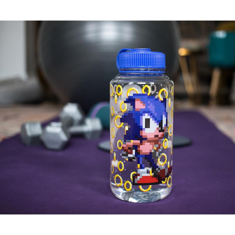 Just Funky Sonic The Hedgehog Gold Rings Plastic Water Bottle | Holds 32 Ounces, 5 of 7