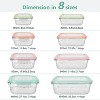 LunaLulinlk 8-Pack Glass Lunch Boxes, Food Storage Containers with Lids, Glass Lunch Boxes, Airtight Bento Boxes, Multicolor - 2 of 4